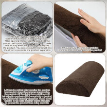 Recliner Foot Pillow Cushion High Resilience Memory Foam Bolster Sleeping Rest Multipurpose Half Roll Leg Pillow Brown