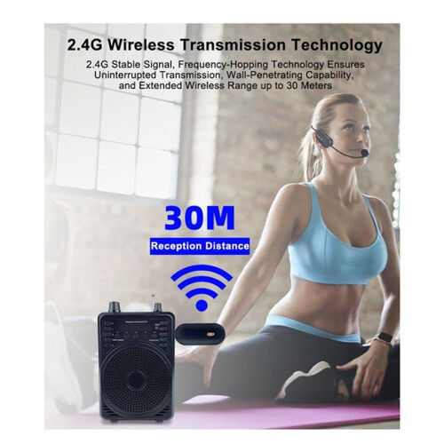 1 to 2 Stage Performance -Mounted 2.4G Wireless Microphone Loudspeaker Bee Teaching Lecture Audio Computer Mic 2