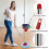 Spin Mop Handle Mop Heads and Base Replacement Sets Compatible with  EasyWring Rinseclean 2 Tank SystemReusable 7
