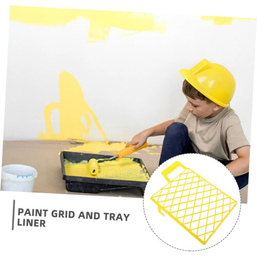 2pcs Paint Tray Liner with Mesh Grid and Paint Screen, Durable Plastic for Smooth Application 1