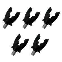 Threaded Fishing Rod Holder Silicone Holder Elastic Non-Slip Windproof Sea Rod Holder Suitable for Fishing Alarm Black