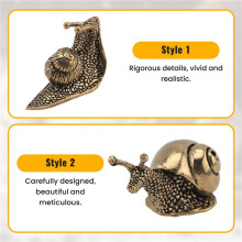 2Pcs Snail Decor Outdoor Pond Garden Snail Figurine Brass Snail with Decor Effect the Meaning of the Snail Walk Slowly