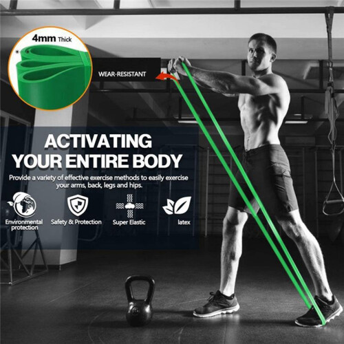 Fitness Elastic Band Pull- Resistance Band Strength Training Elastic Rope Yoga Stretch Auxiliary Pull Band Yellow 2