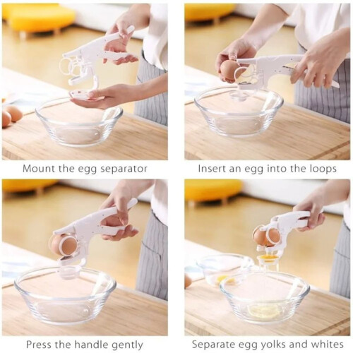 Egg Shell Pliers Hand-Held Plastic Eggbeater Egg Separator Kitchen Gadget Egg Opener 1