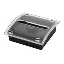 - Notes Dispenser Black Base Clear Top Sticky Notes Holder for 3x3 Inch Sticky Notes School Office Home Accessories