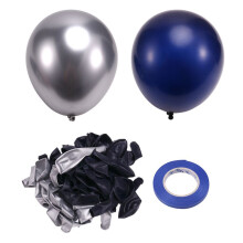 Niebiesko-Srebrne Balony, 67 Szt. 12-Calowe Niebiesko-Srebrne Balony do Zbierania na Urodziny, Ukończenie Szkoły