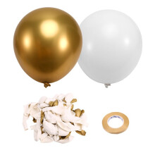 Białe i Złote Balony Lateksowe, 67 Szt. 12-Calowe Metaliczne Złote i Białe Balony do Zbierania na Urodziny, Ukończenie Szkoły, Wesele