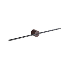 Porte-Serviettes Minimaliste en Noyer Porte-Serviettes de Salle de Bain Coulissant Unipolaire Sans Trou Support en Bois Massif de Salle de Bain 50 cm