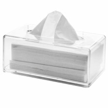 Clear Acrylic Tissue Box Holder with Cover Facial Tissue Dispenser Box Case for Countertop,Clear Plastic Dryer Sheet A