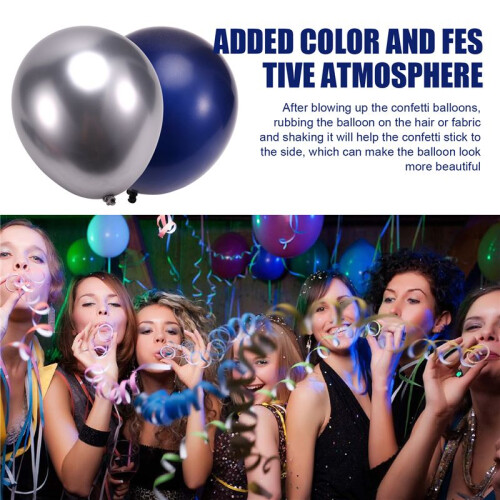 Palloncini Blu e Argento, 67 Pezzi Palloncini Blu e Argento da 12 Pollici per Compleanno, Laurea 2