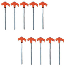 -Type Tent Spikes, Tent Spikes, Metal Threaded Tent Spikes, Heavy-Duty Tent Spikes