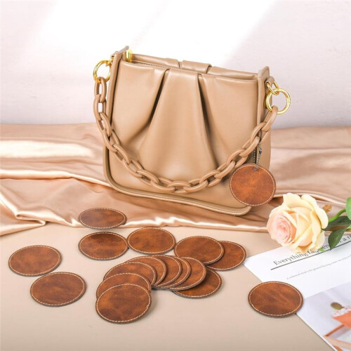 60 Pcs Blank Leatherette Hat Patches and Adhesive Artificial Leather Rectangular Patches Artificial Leather Patches 2