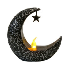 Sterren Maan Kandelaar Ramadan Festival Woondecoratie Wind Party Lantaarn Kaars Elektronische Desktop Lamp Mode D
