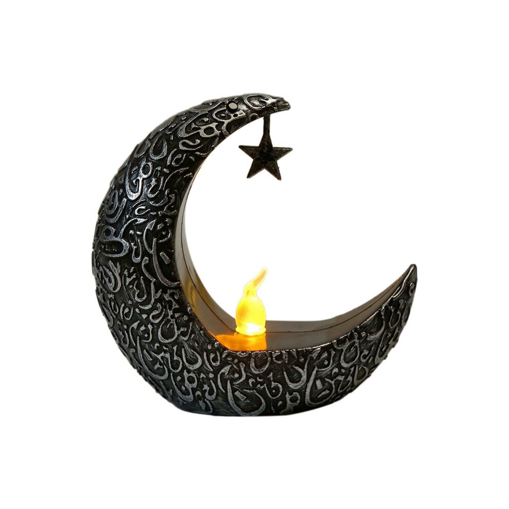 Starry Moon Candlestick Ramadan Festival Home Decoration Wind Party Lantern Candle Electronic Desktop Lamp Fashion D 6031808944177