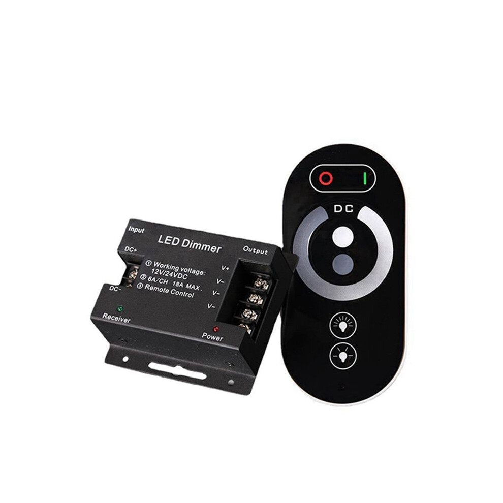 Portable Led Touch Dimming Controller 6 Keys Rf Wireless Remote Control Led Monochrome Strip Dimmer 12-24V 18A Light 4714147865540
