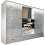 (White, 255cm) Sasilaya High Gloss 2 or 3 Sliding Doors Wardrobe 2