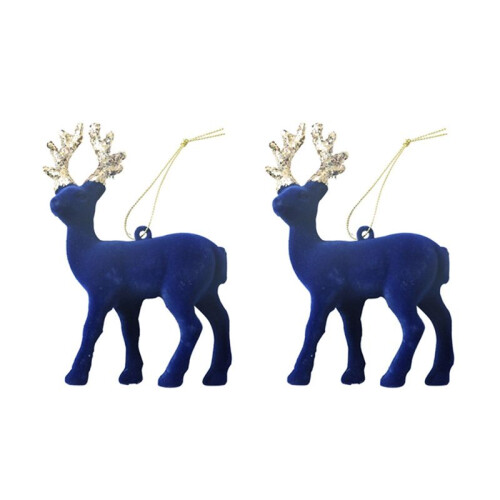 2  Christmas Pendant Christmas Tree Decorative Deer Ornaments