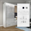 (White, 255cm) Sasilaya High Gloss 2 or 3 Sliding Doors Wardrobe 6