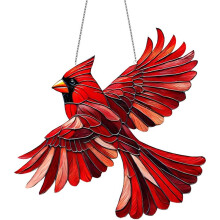 Peinture de Phénix de Feu Mythique, Ornements de Noël, Attrape-Soleil, Visière, Décoration de Fenêtre en Acrylique, Pendentif de Porche