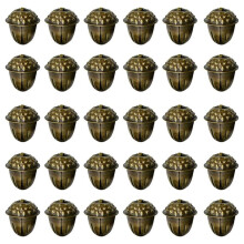 50Pcs Christmas Acorn-Jingle Bells Vintage Bronze Bells 1.2inch Metal Bell for Xmas Home Ornament