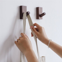 Crochets Simples en Bois Massif pour Vêtements, Crochets Muraux pour Salle Bain, Porte-Manteaux pour Chambre à Coucher, Crochets Décoratifs pour