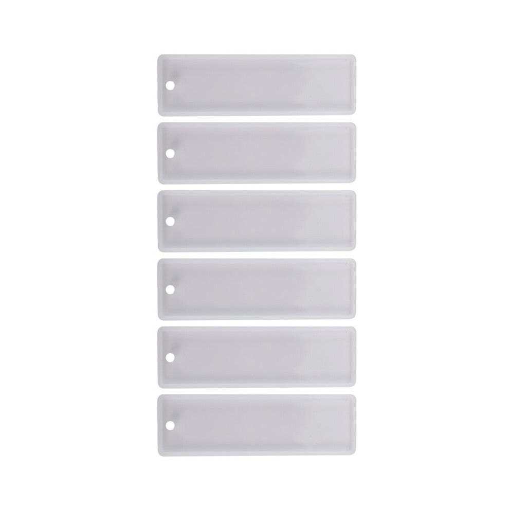 6 Pcs/Set 3.7 Inch Rectangle Silicone Bookmark Mold Diy Bookmark Mould Making Epoxy Resin Jewelry Transparent Mold 4713787211571