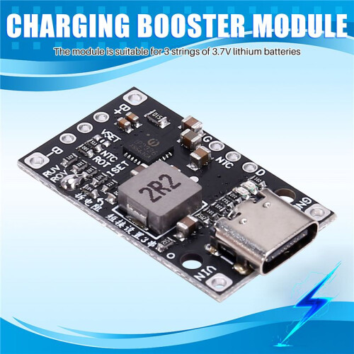 5Pcs Type-C 3.7V 3S Lithium Battery Charging Boost Module Support QC Fast Charging with Balanced Charge LED Indicator 1