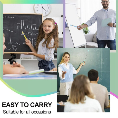 4PCS Retractable Teacher Pointer for Classroom Kids Reading,  Extendable Hand Pointer Finger Pointer Stick 2