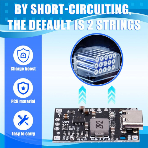 5Pcs Type-C 3.7V 3S Lithium Battery Charging Boost Module Support QC Fast Charging with Balanced Charge LED Indicator 2