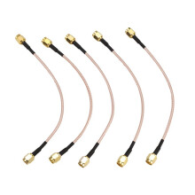 5 Pezzi SMA Maschio A SMA Maschio Spina Jack RF Connettore Cavo di Prolunga A Spirale RG316 Cavo Coassiale Jumper 15 cm
