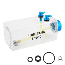 Bränsletank Bensin Transparent Plastflaska 500CC CNC för RC Gas- och Nitroflygplan