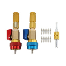 R134A Valve Core Quick Remover Installer High / Low Pressure Valve Core Remover Tool for Refrigerant Air Conditioner