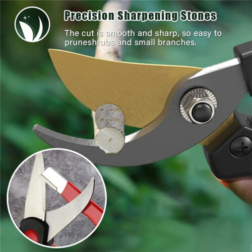 Portable Quick Sharpener, Hand Held Knife Garden Tool Sharpener Stone, Lawn Blade Sharpener (Black & Red,6Pcs) 1