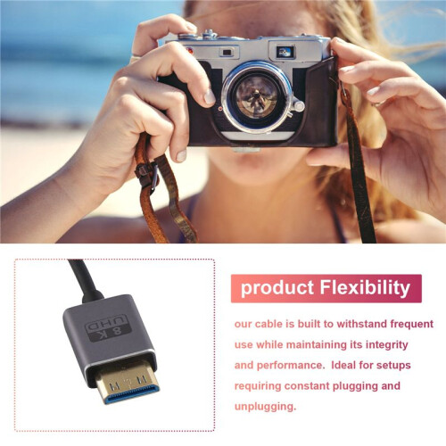 Digital Camera  -Compatible Cable 8K 60Hz  for Camera 8K  OD2.5mm HD 2.1 Cable 0. D 1