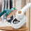 Portable Iron Handheld Ironing Machine Household Handheld Ironing Machine Rotating Folding Iron EU PLUG (White) 3