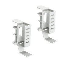 Desk Side Vertical Laptop Stand,No Drill Laptop Desktop Mount,Hanging Laptop Holder for Desk Side,Clamp Desk White