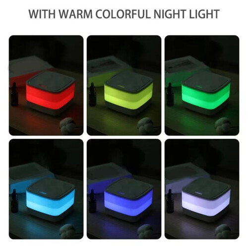 Flame Humidifier Essential Oil Diffuser Air Humidifier with Remote Control 800ml Aroma Diffuser 7-Color Night Light 2