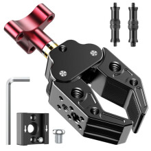 Stor Krabbakloklämma Universal Justering Multifunktionell Aluminiumlegering Fotografiklämma Fyllning Ljusfäste