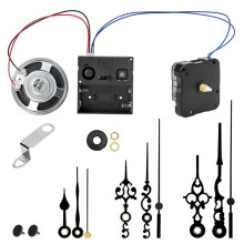 Chiming Clock Mechanism Replacement,with Chime Melody Hour Trigger and 3 Set Hands for Vintage Grandpa Clock Repair Part
