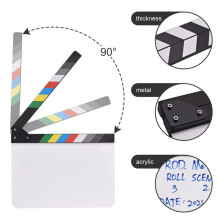 New Film Clapboard Directors Clapper Board Slate Cut Action Scene Blank Clap Board Dry Erase 12 X 9in