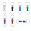 7pcs Quick Release Detachable Keychain, Double Rings Pull Apart Keychain, Spring Split Snap Seperate Keychain 2