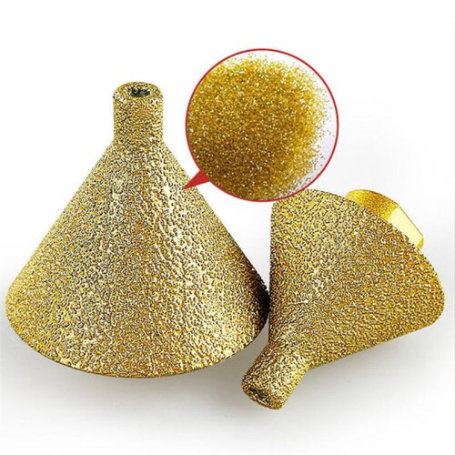 Diamond Beveling Chamfer Bit for Angle Grinders, 5/8In 11 Thread Countersink Drill Bits, Diamond Cone Tile Bit Large 2