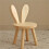 Small Board Stool, Cute Rabbit Ears Solid Wood Small Stool, Decorative Stool Children Chair 4
