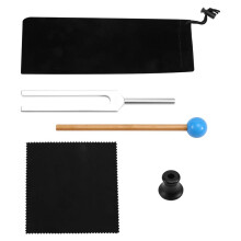 432 Hz Stimmgabel mit Hammer, für Heilende Klangheiltherapie und Yoga, Stimmgabel Aus Aluminiumlegierung, Silberfarben