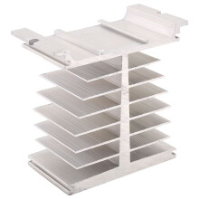 10A-120A Solid State Relay SSR da AA DD Aluminum Fins Single Phase Aluminum Heat Sink Dissipation Radiator Rail Mount