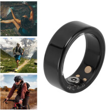 Anillo inteligente de seguimiento de la salud 20mAh, US9, Negro