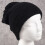 Uomini Slouchy Long Beanie Knit Cap Per Summer Winter Oversize Nero 4