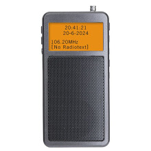 Portable Radio Pocket FM Stereo Radios Wireless Speaker with Alarm Clock for Elder Outdoor