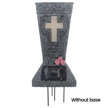 Vaso de Flores de Cemitério de Cruzes, Vaso de Cemitério, Suporte de Flores Memorial com Lápide Pontiaguda, Exibição de Vaso de Flores A