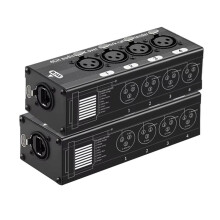1 Pair 4 Channel XLR/DMX Audio RJ45 Cat5/Cat6 Ethernet Extender XLR Extender Transceiver for Live Stage